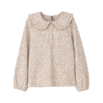 Блузка Леопард Crockid КР 302562 тёмно-бежевый 01